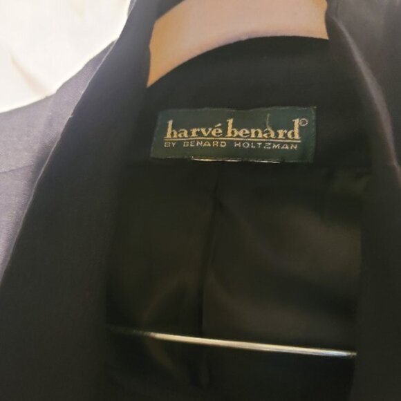 Harve' Bernard 2-Piece Lined Black Linen Pant Suit Size 10 - Picture 6 of 12